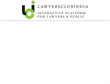 Tablet Screenshot of lawyersclubindia.com